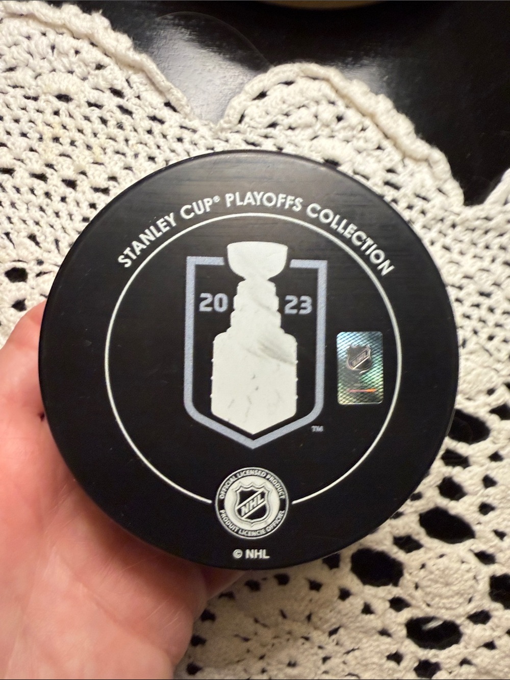 Stanley Cup Playoffs 2023 Gold Hockey Puck - Picture 4 of 6